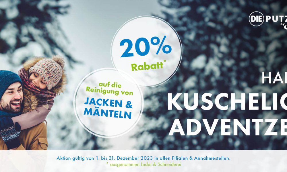 Advent-Aktion: Jacken und Mäntel günstig reinigen -20% Rabatt